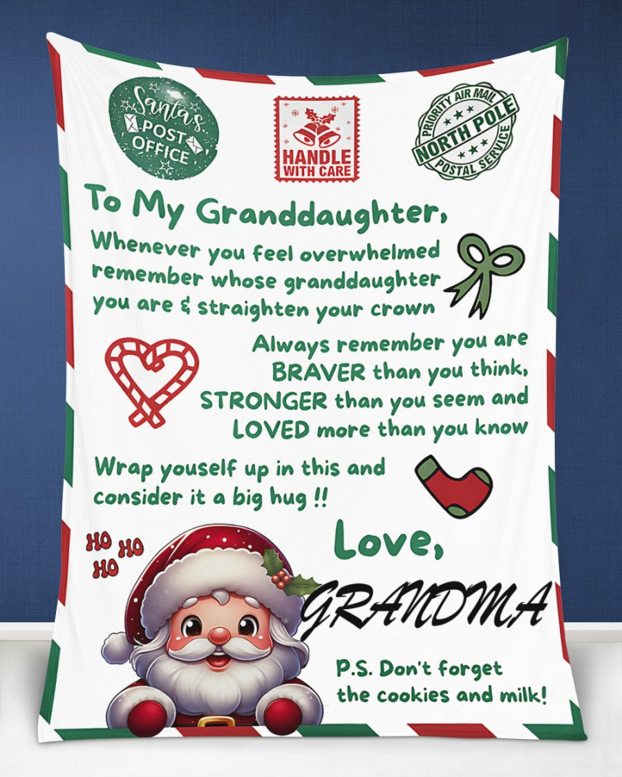 MANTA PARA MI NIETA DE PARTE DE LA ABUELA – REGALO DE NAVIDAD (SKUB-CHRISTMAS3)