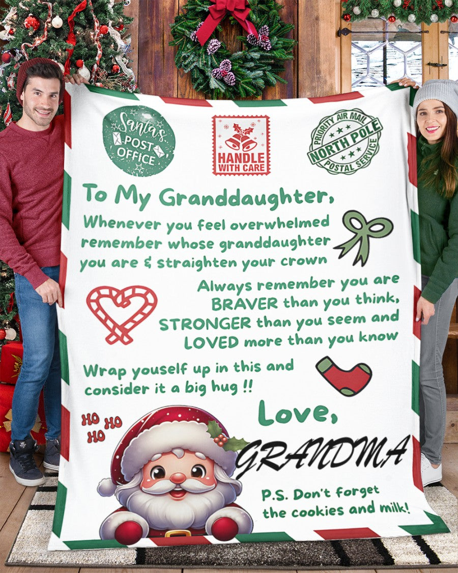 MANTA PARA MI NIETA DE PARTE DE LA ABUELA – REGALO DE NAVIDAD (SKUB-CHRISTMAS3)