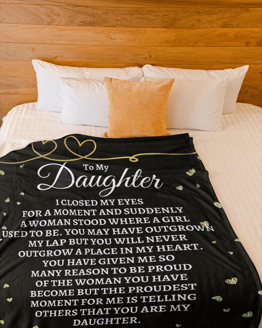 PARA MI HIJA - REGALO PARA HIJA DE MAMÁ - Manta de edredón de lana sherpa (SKUB-BLANKET-MOM00)