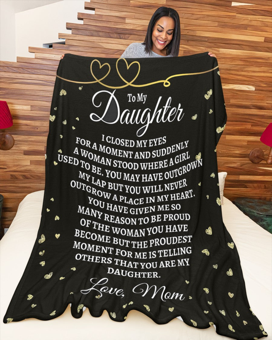 PARA MI HIJA - REGALO PARA HIJA DE MAMÁ - Manta de edredón de lana sherpa (SKUB-BLANKET-MOM00)