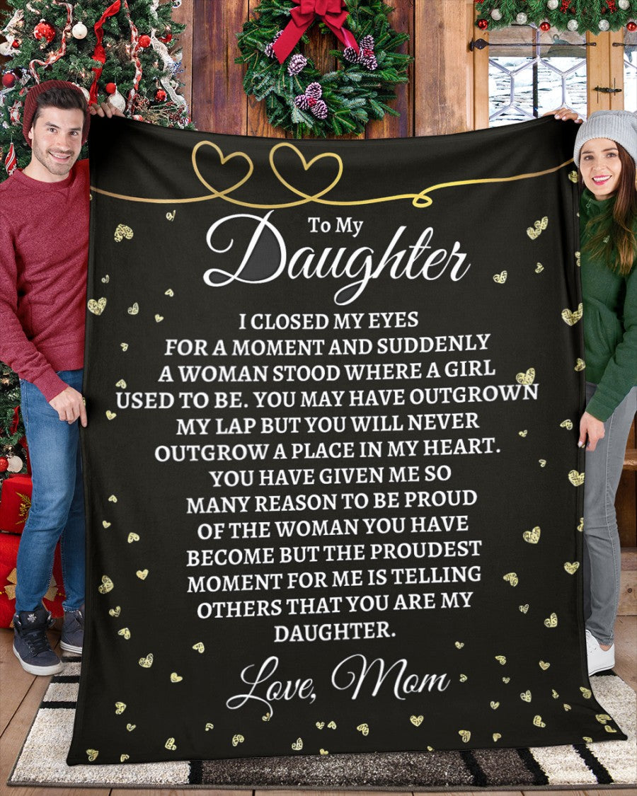 PARA MI HIJA - REGALO PARA HIJA DE MAMÁ - Manta de edredón de lana sherpa (SKUB-BLANKET-MOM00)