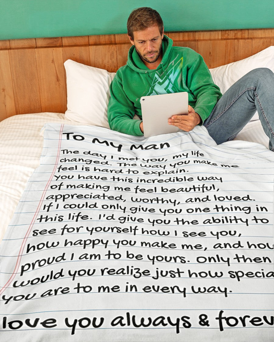 PARA MI ESPOSO - REGALO DE LA ESPOSA - Manta de forro polar Sherpa (SKUB-BLANKET-WIFE00)