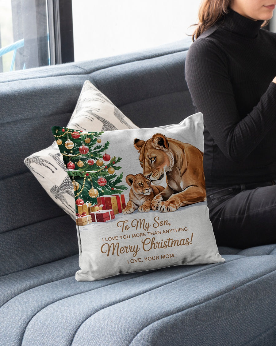 PARA MI HIJO - ALMOHADA DE NAVIDAD – REGALO PERFECTO DE MAMÁ
