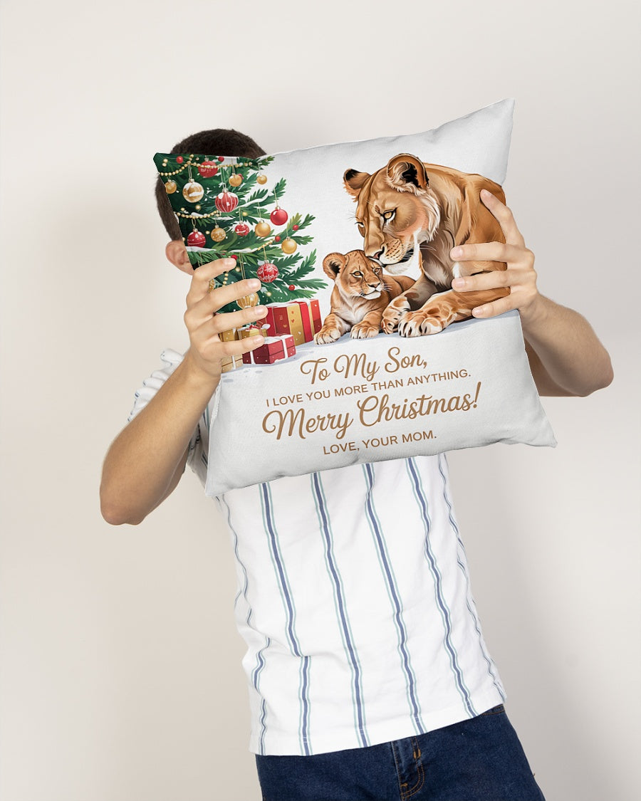PARA MI HIJO - ALMOHADA DE NAVIDAD – REGALO PERFECTO DE MAMÁ