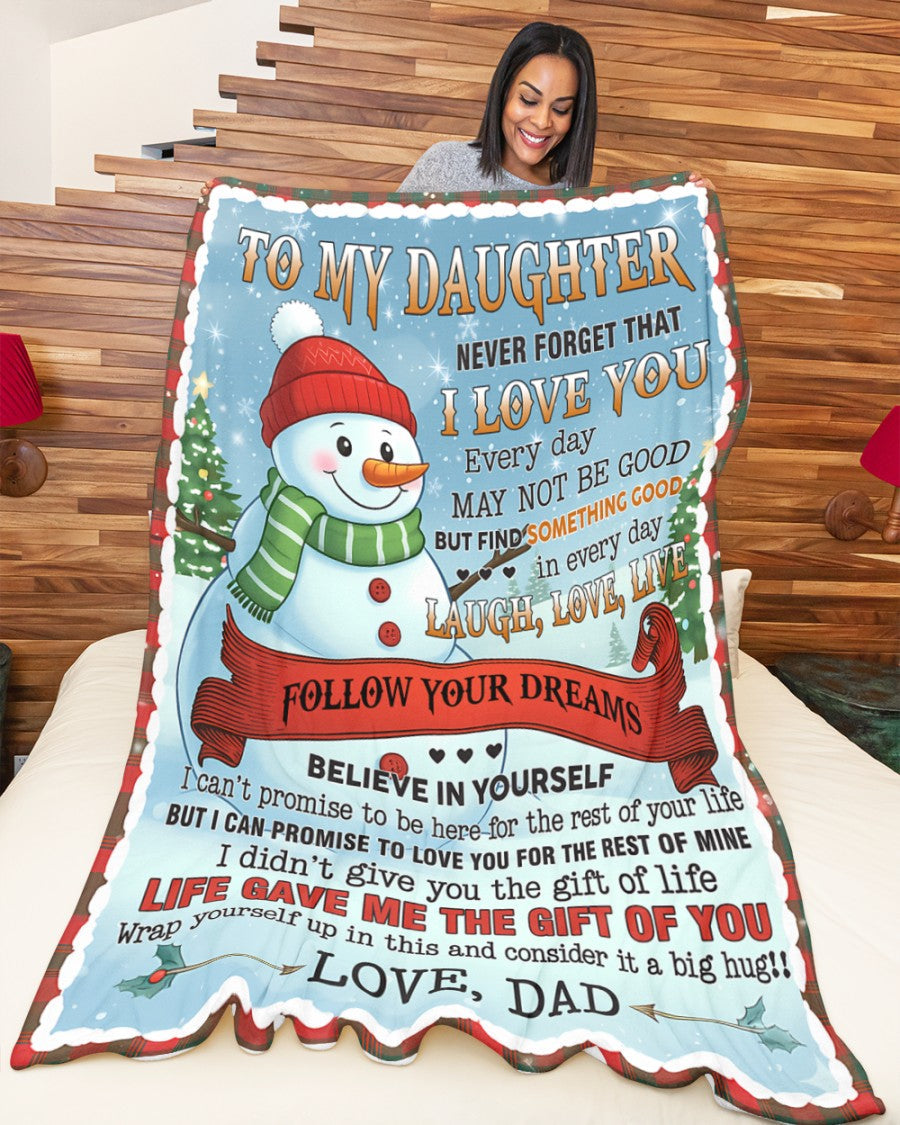 MANTA PARA MI HIJA – REGALO DE NAVIDAD DE PAPÁ, COMODIDAD Y CALOR  Manta acolchada de felpa sherpa NTTD00