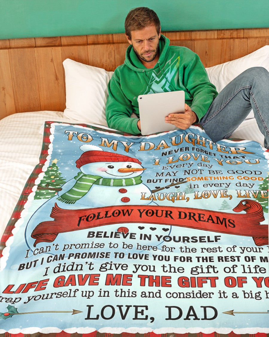 MANTA PARA MI HIJA – REGALO DE NAVIDAD DE PAPÁ, COMODIDAD Y CALOR  Manta acolchada de felpa sherpa NTTD00