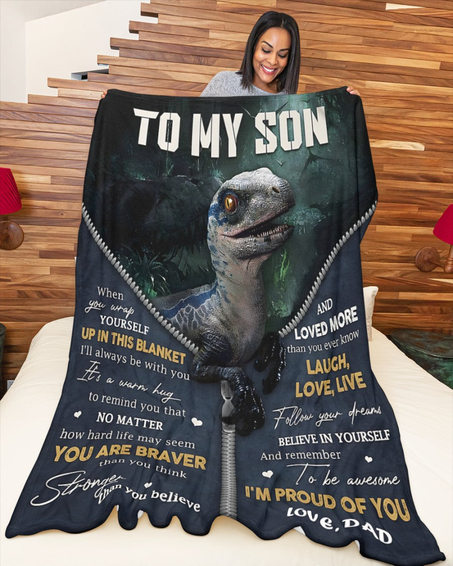 MANTA PARA HIJO – REGALO DE CONFORT Y CALIDEZ DE PAPÁ Manta de edredón de forro polar Sherpa NTTD00 (SKUB-BLK-DADS1)