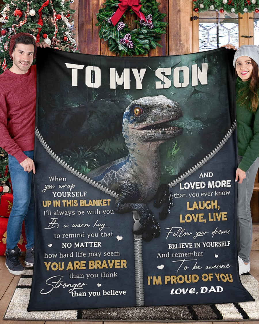 MANTA PARA HIJO – REGALO DE CONFORT Y CALIDEZ DE PAPÁ Manta de edredón de forro polar Sherpa NTTD00 (SKUB-BLK-DADS1)