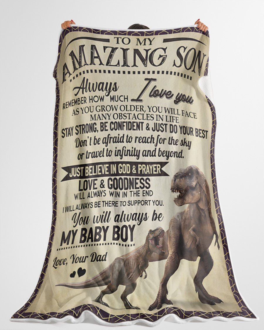 MANTA PARA HIJO – REGALO DE CONFORT Y CALIDEZ DE PAPÁ Manta Acolchada de Vellón Sherpa NTTD00 (SKUB-BLK-DADS2)