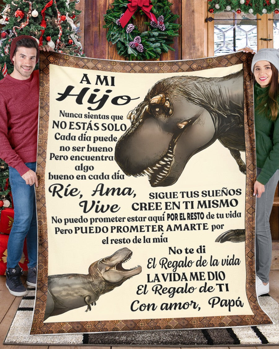 Sherpa Fleece Quilted Throw Blanket from Dad to Son - Comfort and Warmth Gift NTTDsp (SKUB11-63)