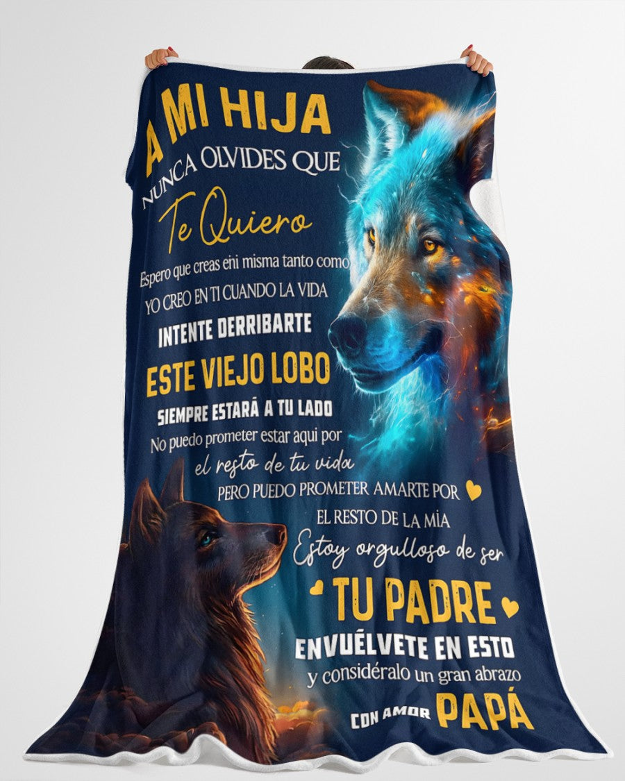 Manta para Hija – Regalo de consuelo y calidez de papá, manta acolchada de forro polar sherpa NTTDsp (SKUB11-71)