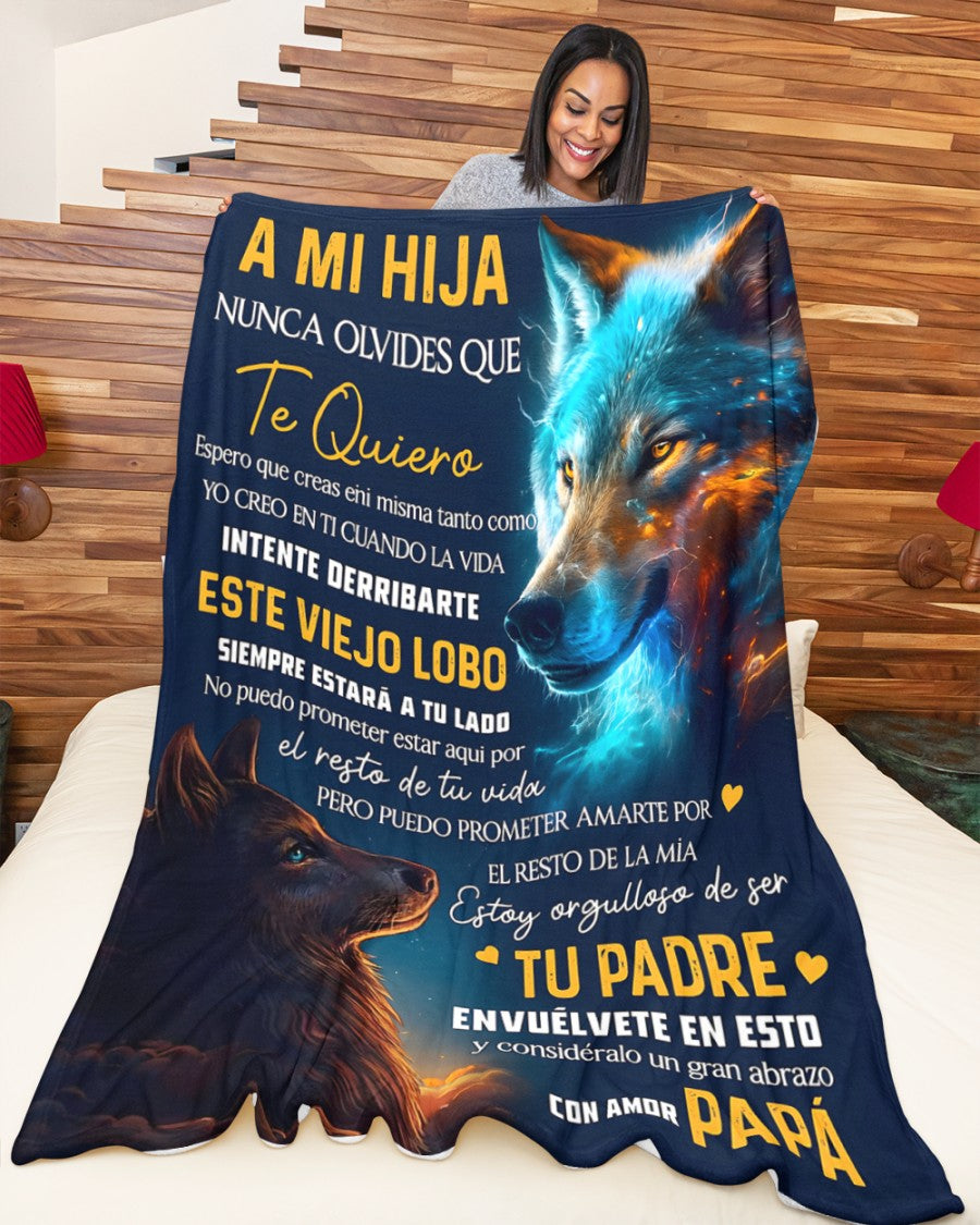 Manta para Hija – Regalo de consuelo y calidez de papá, manta acolchada de forro polar sherpa NTTDsp (SKUB11-71)