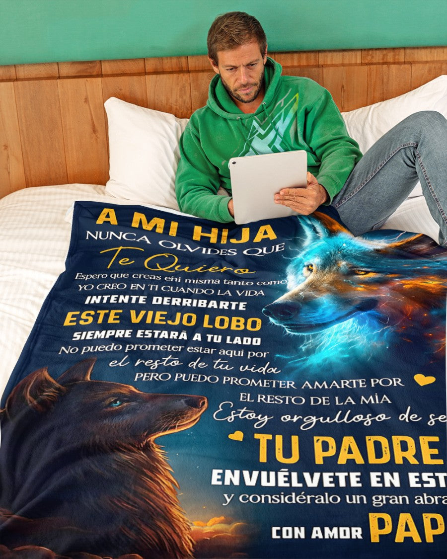Manta para Hija – Regalo de consuelo y calidez de papá, manta acolchada de forro polar sherpa NTTDsp (SKUB11-71)