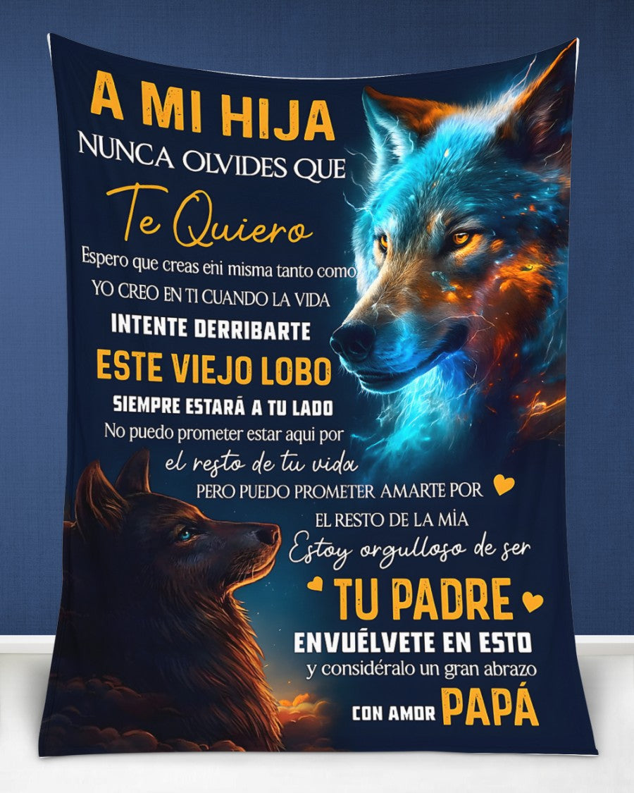 Manta para Hija – Regalo de consuelo y calidez de papá, manta acolchada de forro polar sherpa NTTDsp (SKUB11-71)