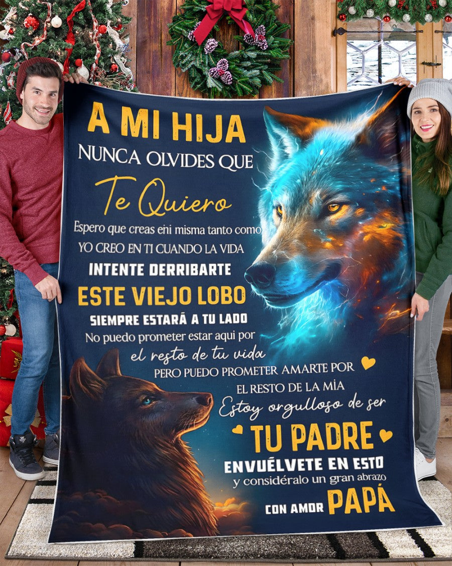 Manta para Hija – Regalo de consuelo y calidez de papá, manta acolchada de forro polar sherpa NTTDsp (SKUB11-71)