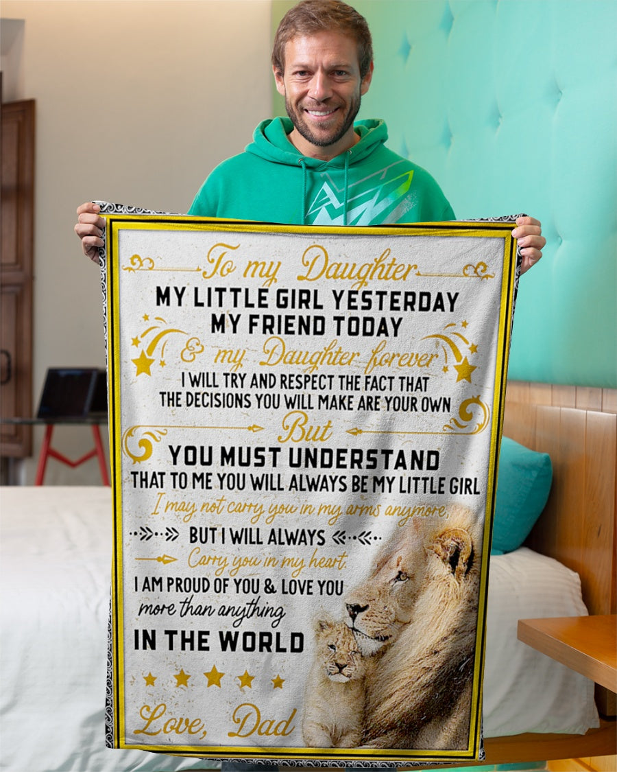 Manta de regalo especial para tu hija - de papá