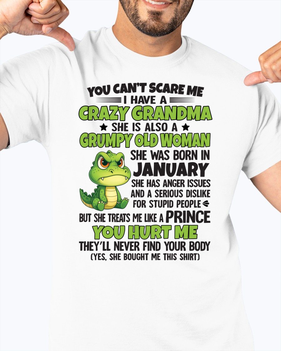 JANUARY - YOU CAN'T SCARE ME - FOR GRANDSON - GIFT FROM GRANDMA - NGHL01 (SKU09-85-01)