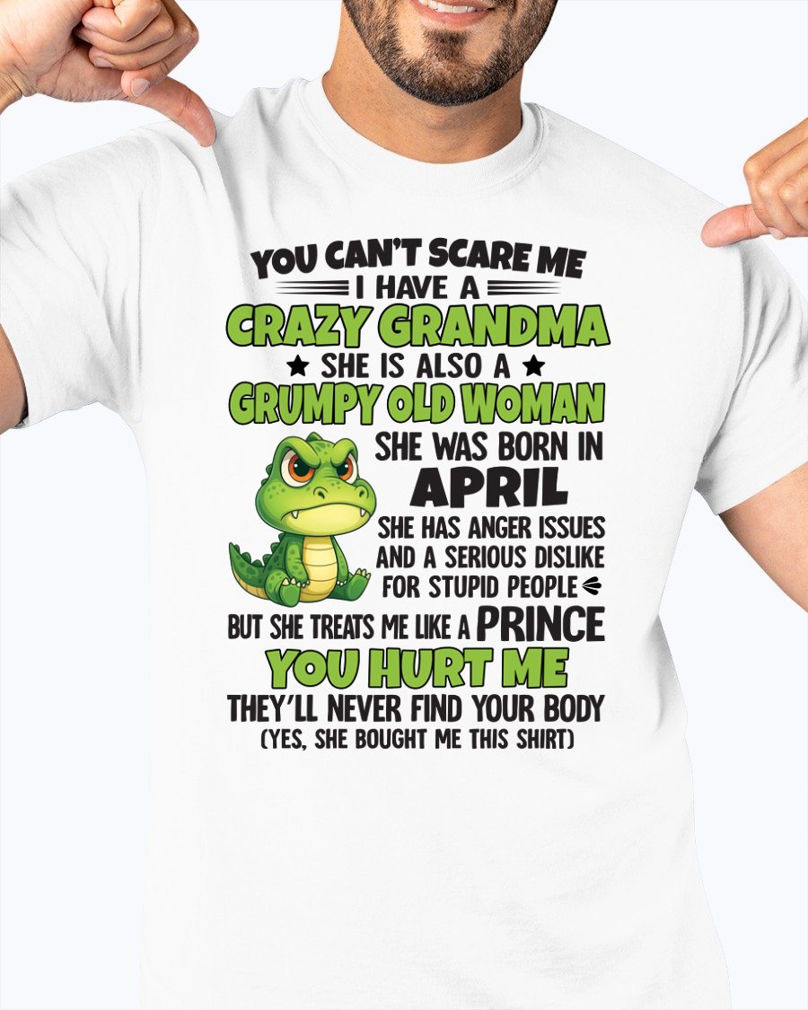 APRIL - YOU CAN'T SCARE ME - FOR GRANDSON - GIFT FROM GRANDMA - NGHL04 (SKU09-85-04)