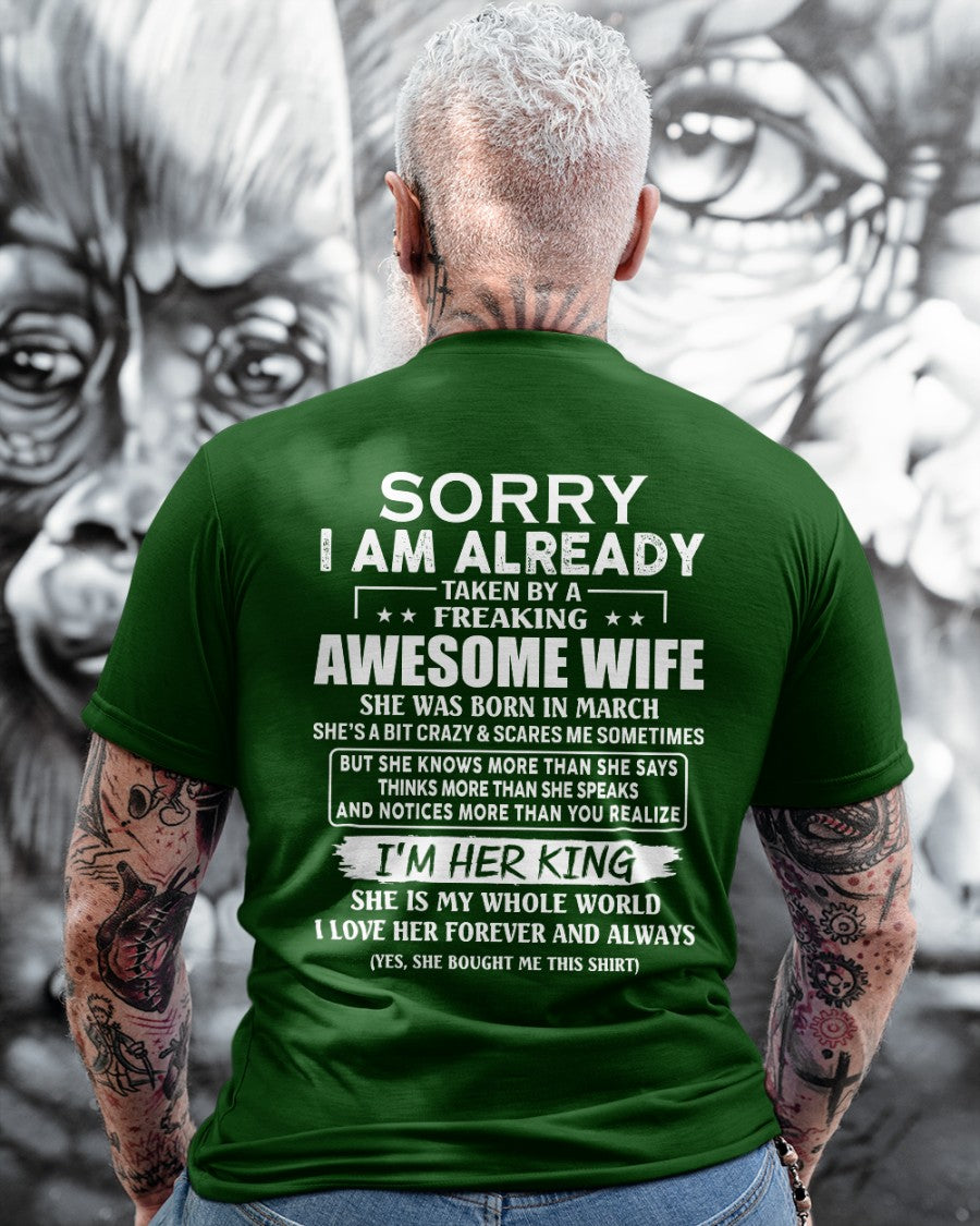 Awesome wife March - Perfect gift for husband from wife - NGHL03 (SKU68-79-03)