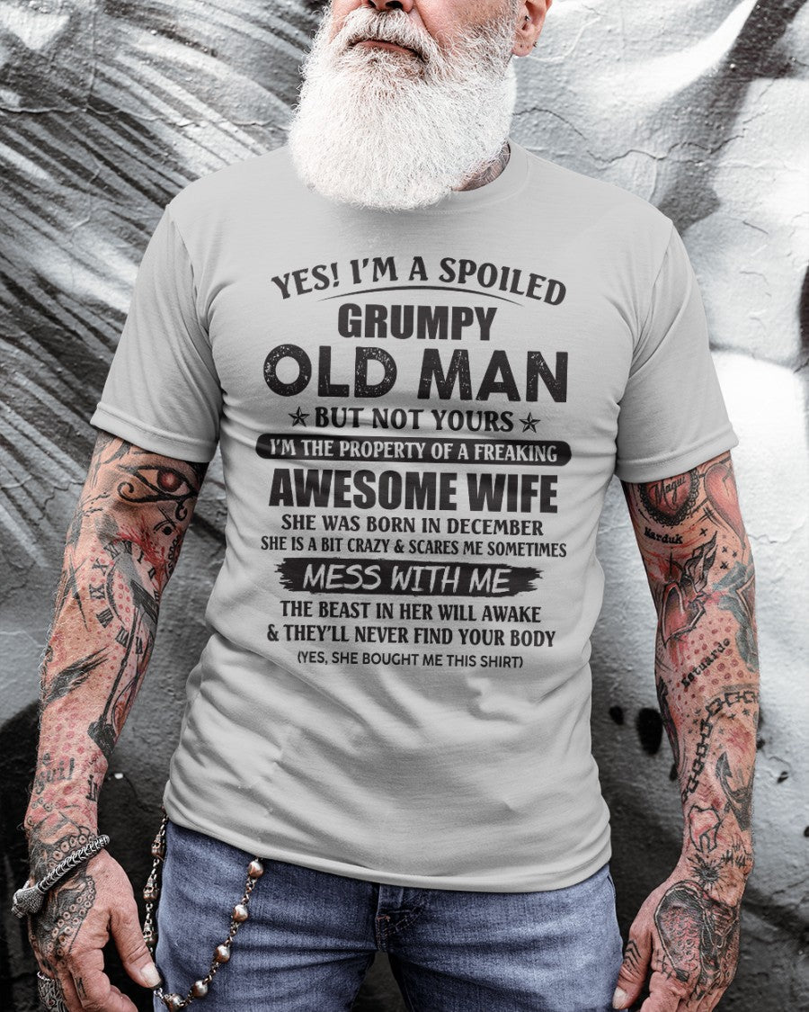 Awesome wife December - Perfect gift for your husband from wife - NGHL12 (SKU96-68-12)