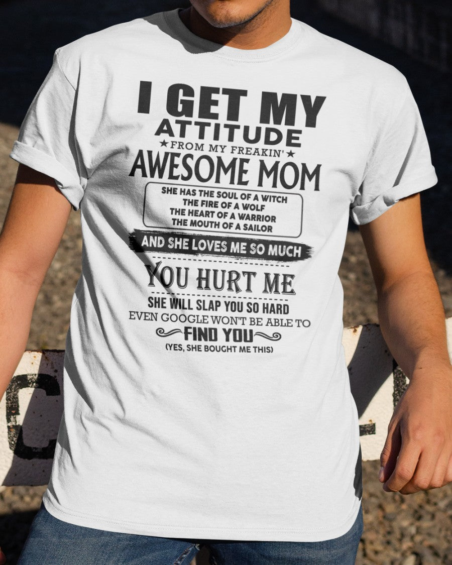 MI ACTITUD ES GRACIAS A UNA MADRE INCREÍBLE - Regalo perfecto para tu hijo (SKU-MS02)