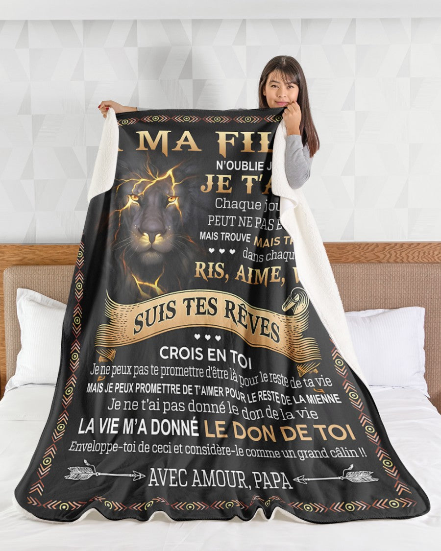 Manta de regalo especial para tu hija - De papá (SKUB09-91)