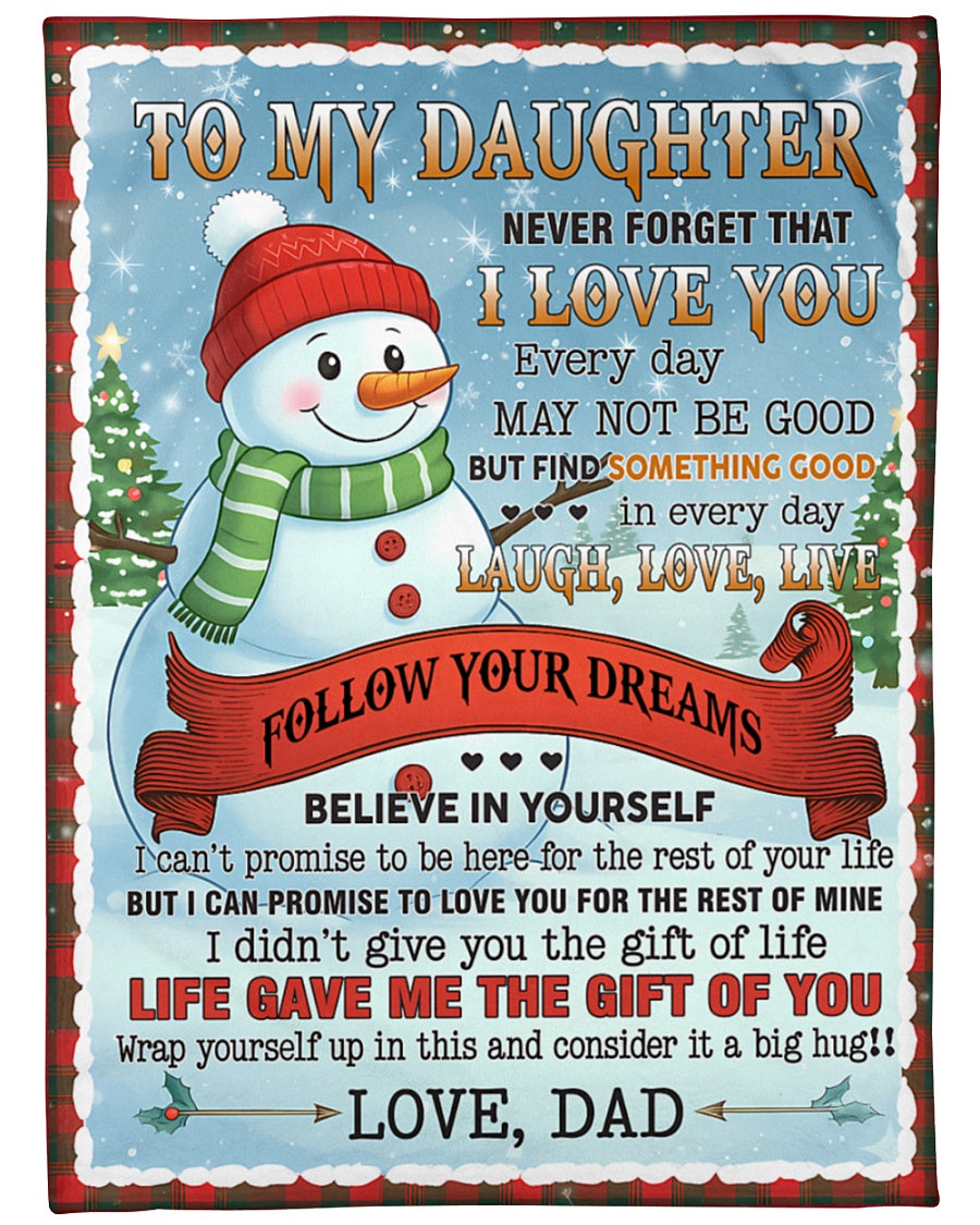 MANTA PARA MI HIJA DE PARTE DE PAPÁ – REGALO DE NAVIDAD - COMPLETA (SKUB11-19)