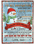MANTA PARA MI HIJA DE PARTE DE PAPÁ – REGALO DE NAVIDAD - COMPLETA (SKUB11-19)