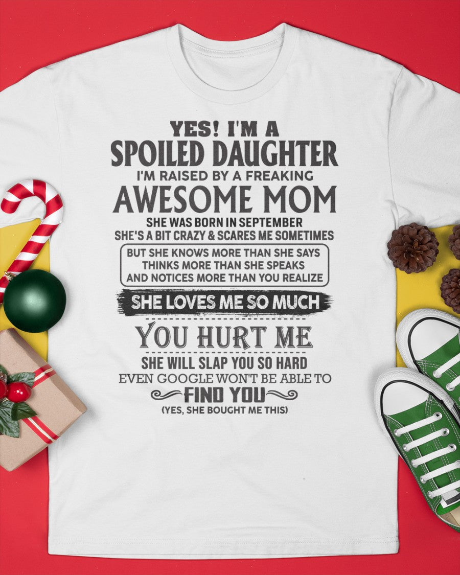 September - Spoiled Daughter - Perfect gift for your daughter (SKU-MD01-09)