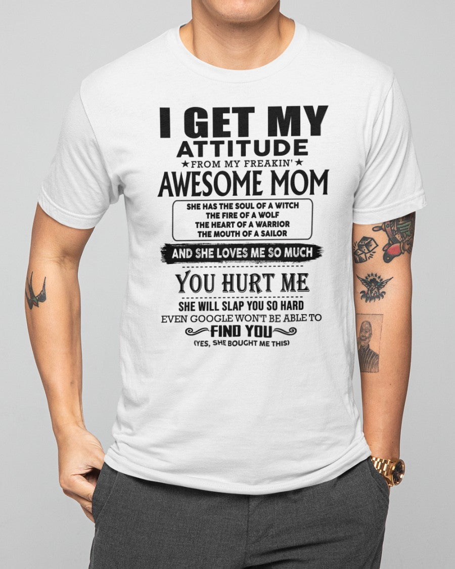 MI ACTITUD ES GRACIAS A UNA MADRE INCREÍBLE - Regalo perfecto para tu hijo (SKU-MS02)