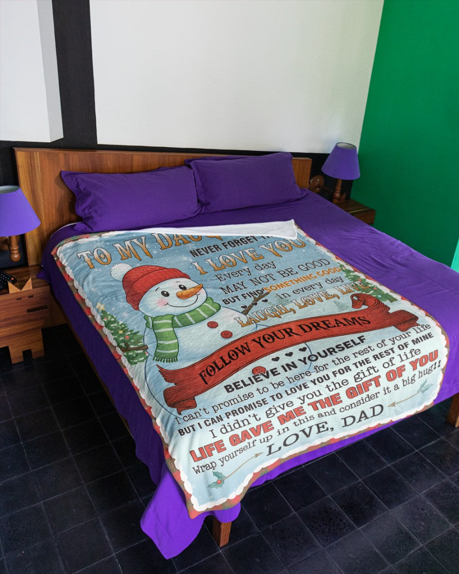 MANTA PARA MI HIJA DE PARTE DE PAPÁ – REGALO DE NAVIDAD - COMPLETA (SKUB11-19)
