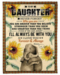Manta de Elefante "Ama a tu Papá" - Regalo de Papá para Hija - Para mi Hija, Nunca Olvides Quién Eres (SKUB06-65)
