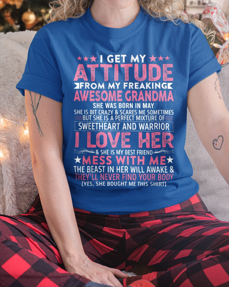 I GET MY ATTITUDE FROM MY GRANDMA MAY EDITION – FROM GRANDMA TO GRANDDAUGHTER NGHL05 (SKU07-163-05)