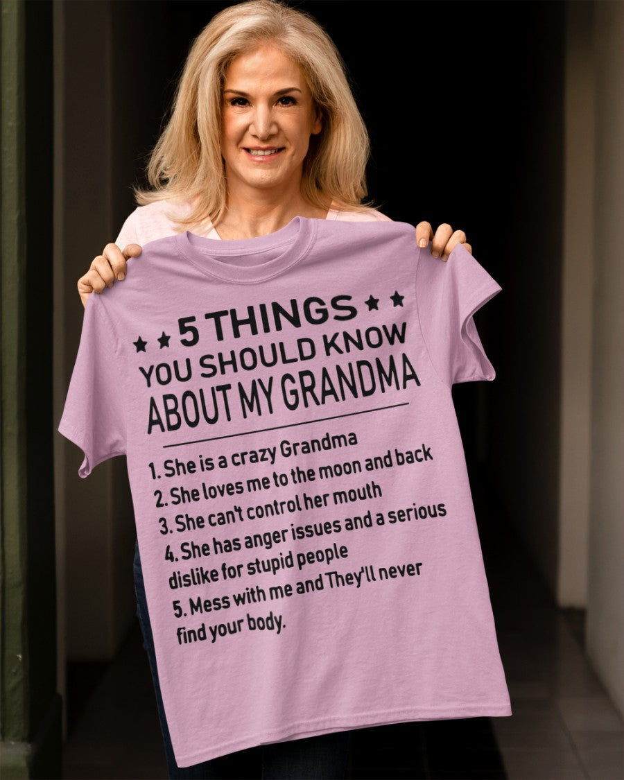 5 COSAS QUE DEBES SABER SOBRE MI ABUELA - Regalo para nieta NGHL00 (SKU10-18)