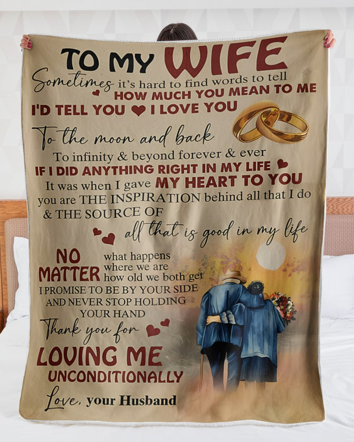 Manta especial para esposa - Manta de esposo (SKUB08-02)