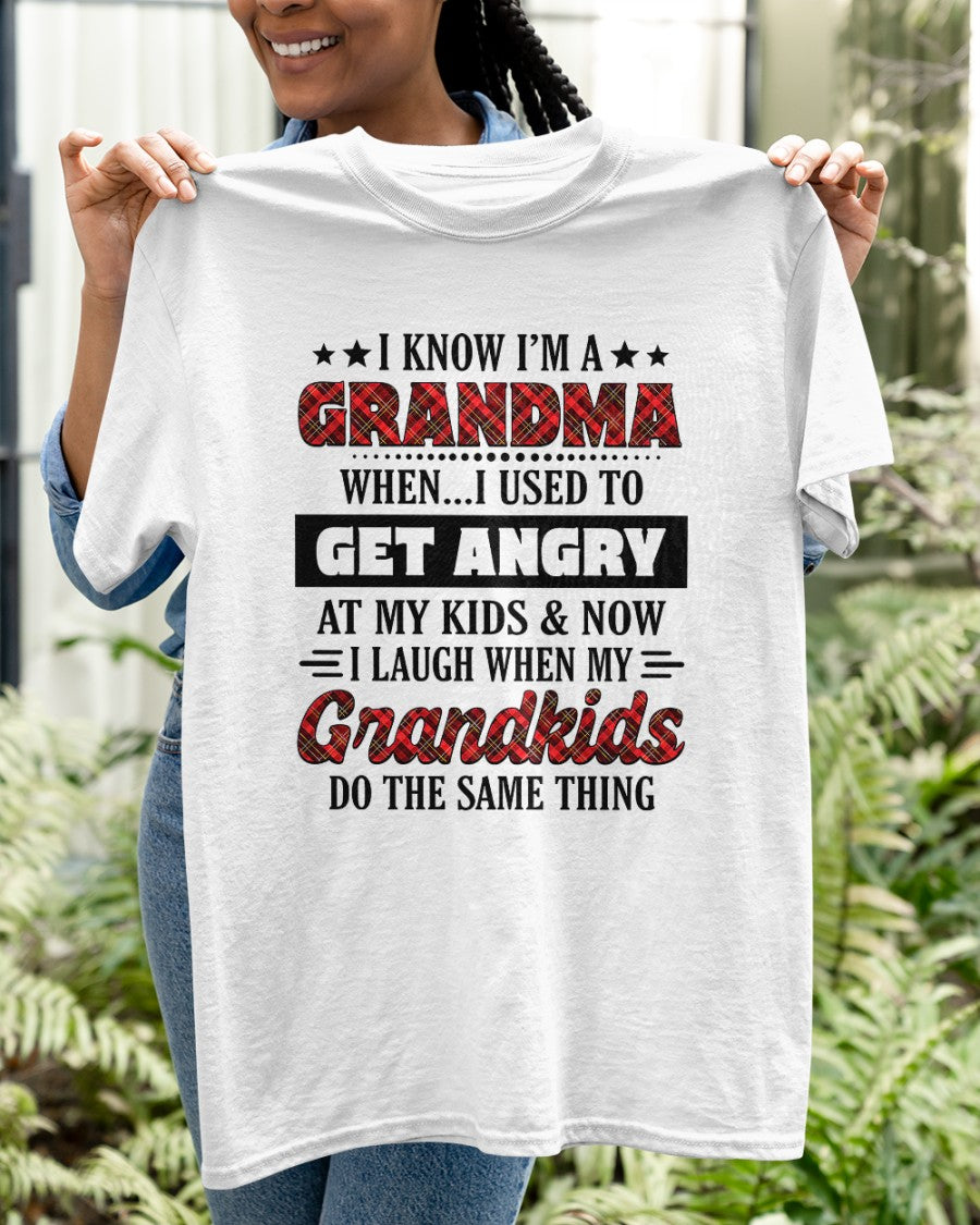 KNOW I'M A GRANDMA WHEN... I USED TO GET ANGRY AT MY KIDS & NOW I LAUGH WHEN MY GRANDKIDS DO THE SAME THING - from grandma NGHL00 (SKU07-111)