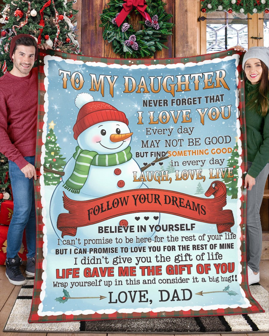 MANTA PARA MI HIJA DE PARTE DE PAPÁ – REGALO DE NAVIDAD - COMPLETA (SKUB11-19)