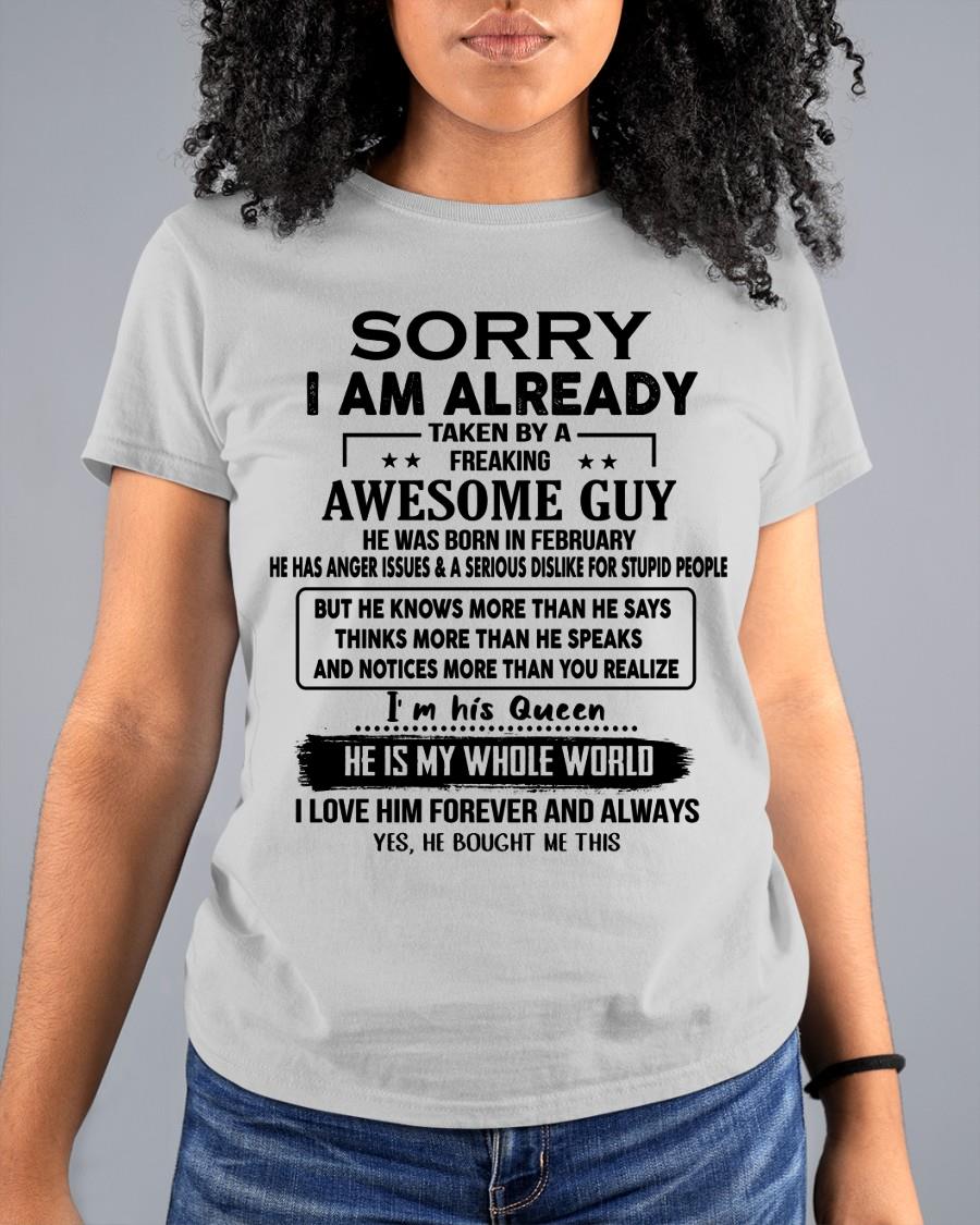 February - Awesome Boyfriend Born In February- Special gift for your Girlfriend - From Husband NGHL02 (SKUT08-11-02)