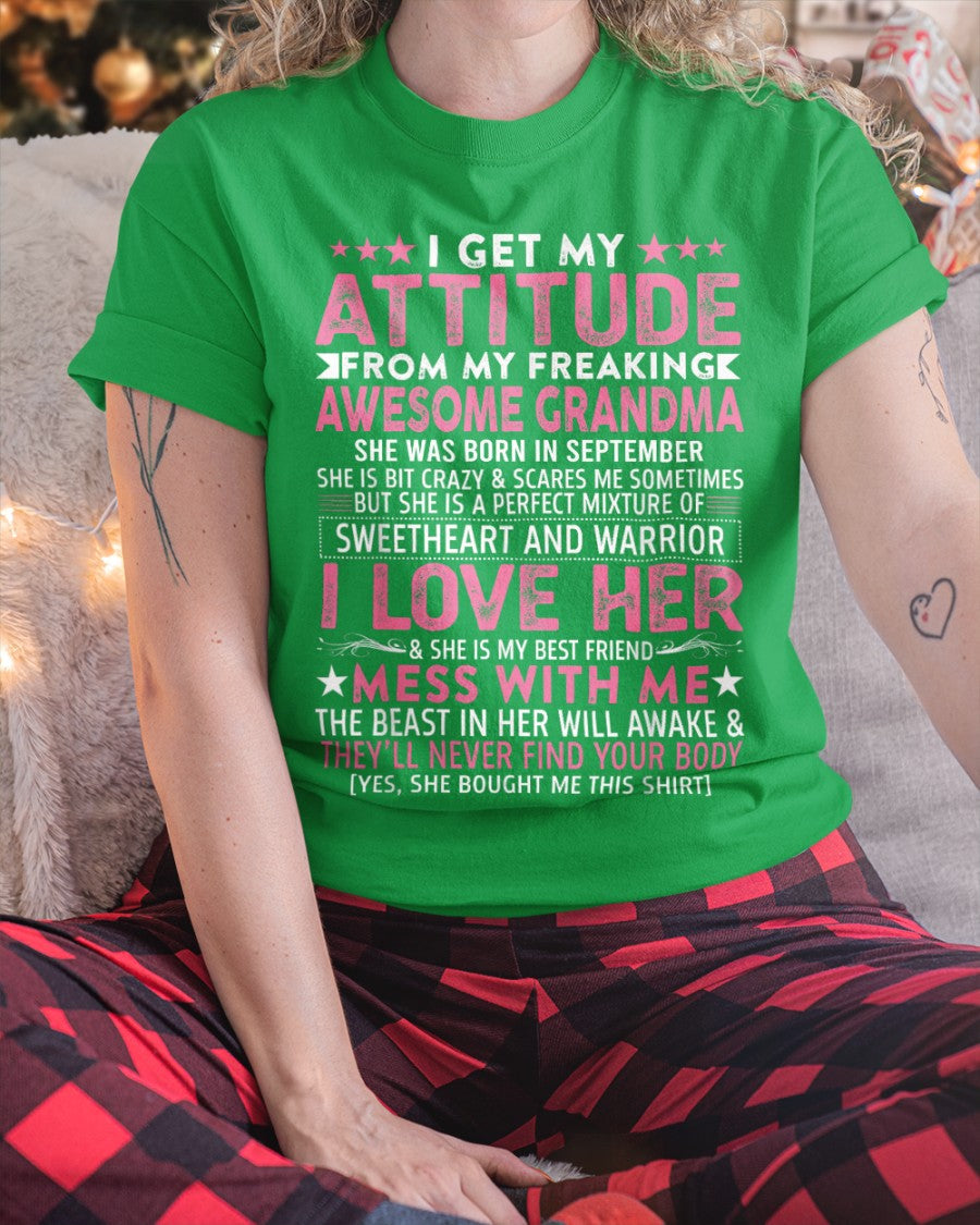 I GET MY ATTITUDE FROM MY GRANDMA SEPTEMBER EDITION – FROM GRANDMA TO GRANDDAUGHTER NGHL09 (SKU07-163-09)