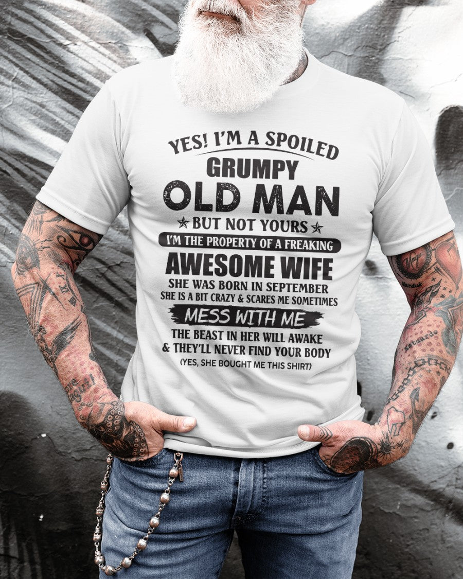 Awesome wife September - Perfect gift for husband from wife - NGHL09 (SKU96-68-09)