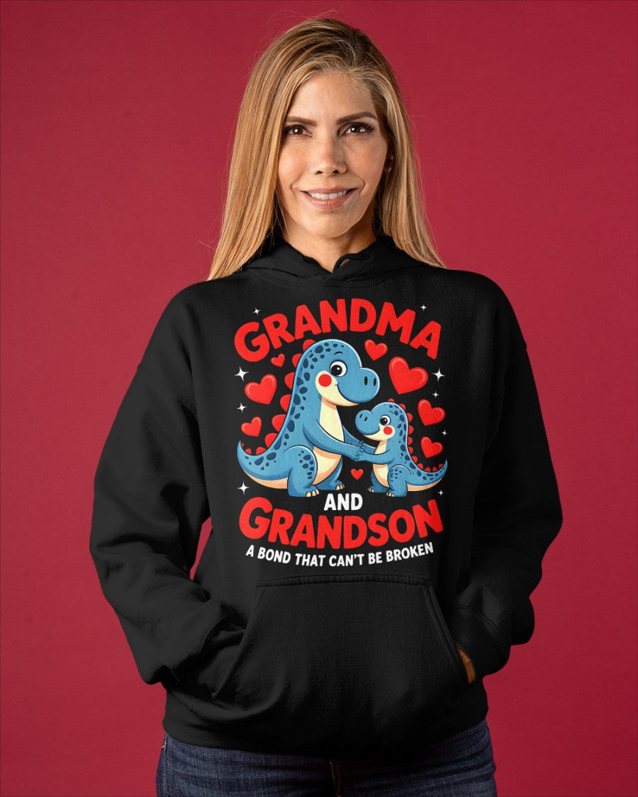 GRANDMA AND GRANDSON A BOND THAT CAN'T BE BROKEN DINOSAUR UNISEX T-SHIRT NGHL00 (SKU-GMS3)