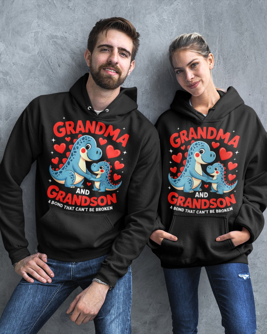 GRANDMA AND GRANDSON A BOND THAT CAN'T BE BROKEN DINOSAUR UNISEX T-SHIRT NGHL00 (SKU-GMS3)