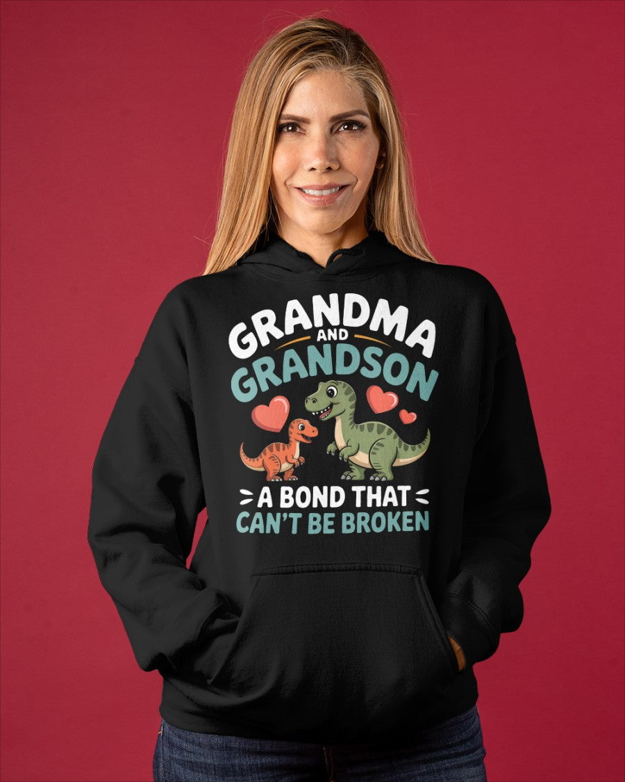 GRANDMA AND GRANDSON A BOND THAT CAN'T BE BROKEN DINOSAUR UNISEX T-SHIRT - NGHL00 (SKU-GMS5)