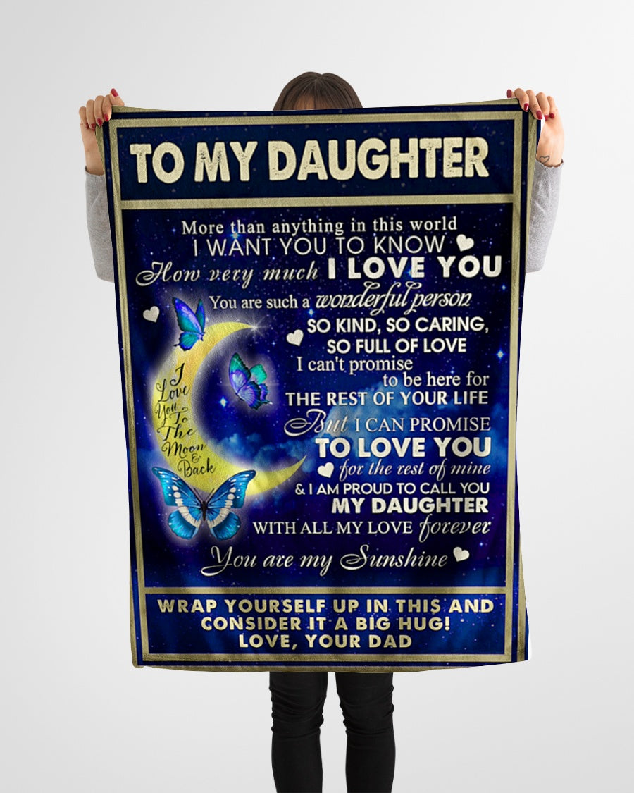 Manta de regalo especial para tu hija - de papá (SKUB06-91)