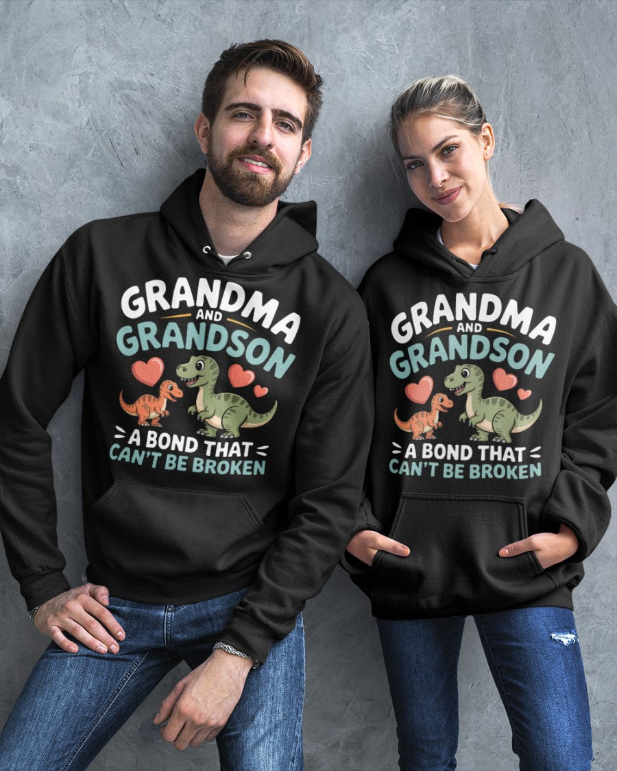 GRANDMA AND GRANDSON A BOND THAT CAN'T BE BROKEN DINOSAUR UNISEX T-SHIRT - NGHL00 (SKU-GMS5)