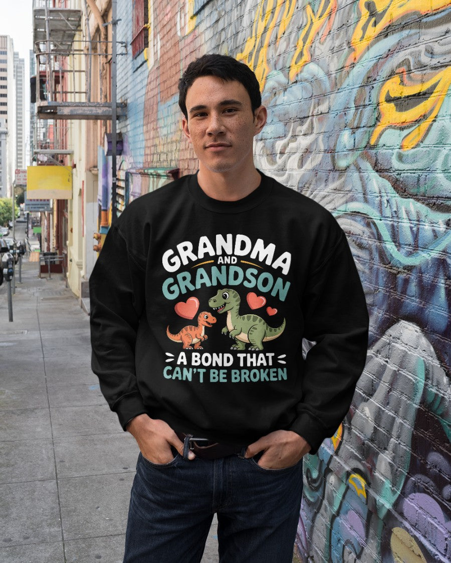 GRANDMA AND GRANDSON A BOND THAT CAN'T BE BROKEN DINOSAUR UNISEX T-SHIRT - NGHL00 (SKU-GMS5)