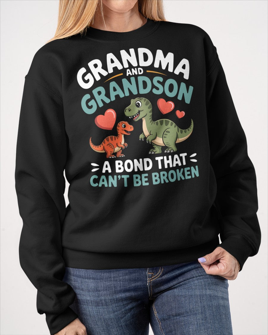 GRANDMA AND GRANDSON A BOND THAT CAN'T BE BROKEN DINOSAUR UNISEX T-SHIRT - NGHL00 (SKU-GMS5)
