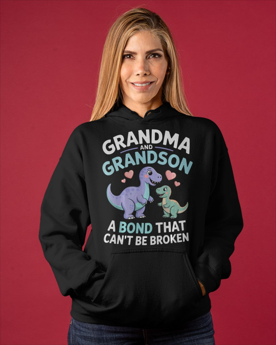 GRANDMA AND GRANDSON A BOND THAT CAN'T BE BROKEN DINOSAUR UNISEX T-SHIRT NGHL00 (SKU-GMS4)