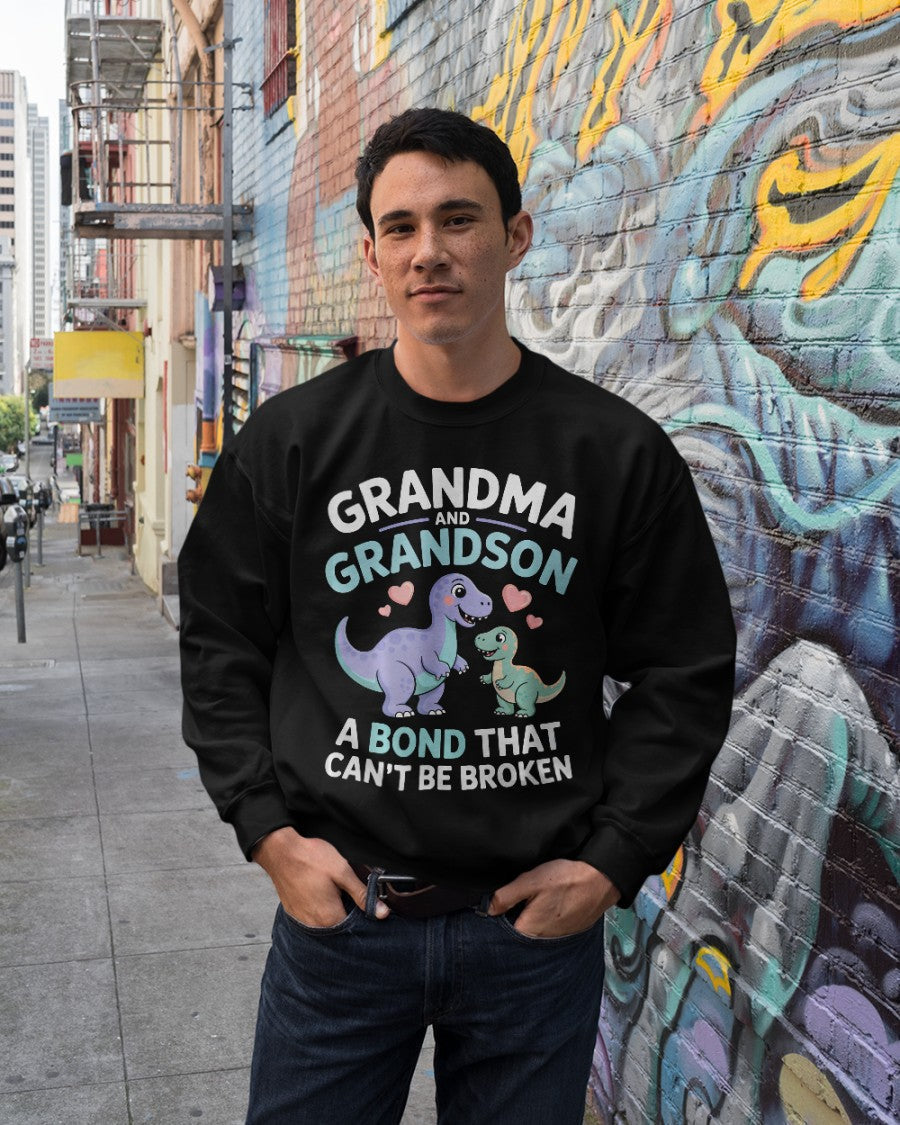 GRANDMA AND GRANDSON A BOND THAT CAN'T BE BROKEN DINOSAUR UNISEX T-SHIRT NGHL00 (SKU-GMS4)