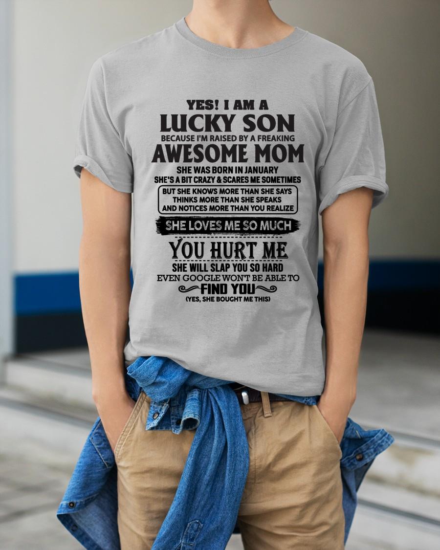 January - Yes! I'm A Lucky Son - Perfect Gift For Your Son From Mom - NGHL01 (SKU-LKW-01)